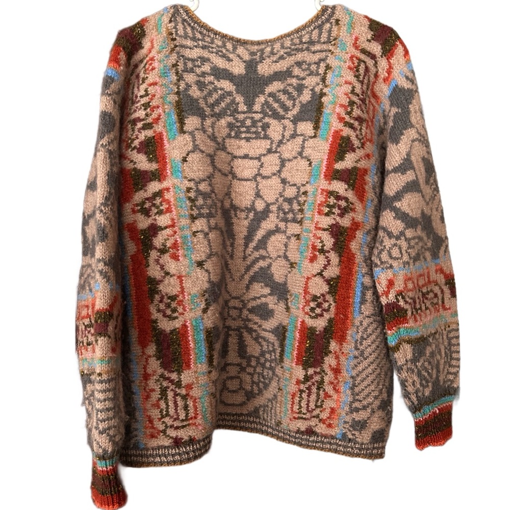 Handmade Kaffe Fasset Vintage Sweater Colorful Wool - Picture 2 of 3